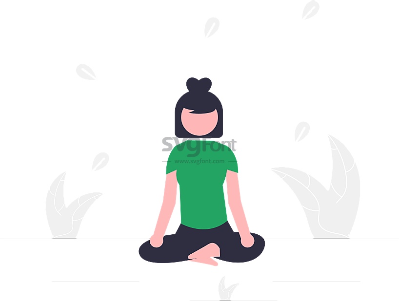 一位盤腿而坐在冥想/瑜伽的女性