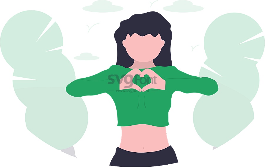 健身女孩對(duì)著屏幕比心的畫面