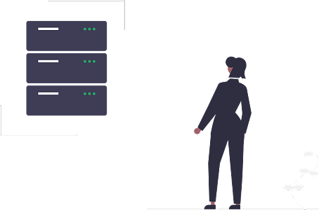 網(wǎng)絡管理員在檢查服務器是否正常運作