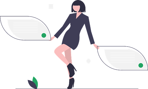 女子打印了兩份文件拿在手上邁起了意氣風(fēng)發(fā)的步伐
