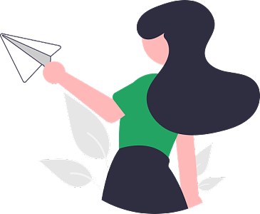 長發(fā)女子在享受紙飛機消息帶來的樂趣