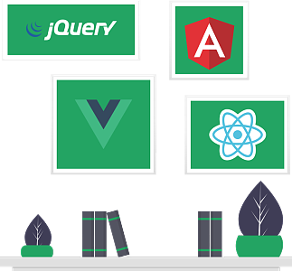 主流前端框架有:jQuery,Angular,Vue,React