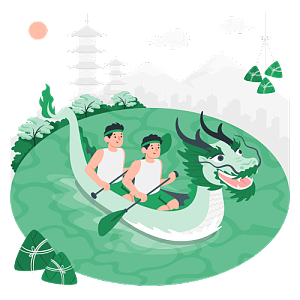我國的傳統(tǒng)節(jié)日端午節(jié)有扒龍舟吃粽子的習俗