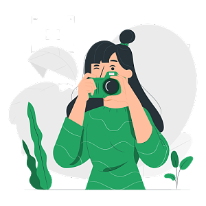 長(zhǎng)發(fā)女子照相的時(shí)候會(huì)先選擇聚焦的地方