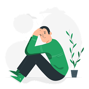 男子因?yàn)殚L(zhǎng)期失業(yè)導(dǎo)致心情異常地低落