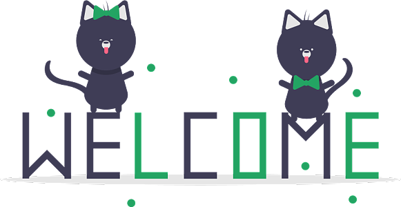 两只小黑猫欢迎语门牌