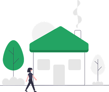 女孩和另一半在郊外组建了一个温馨的家/女孩在街上散步