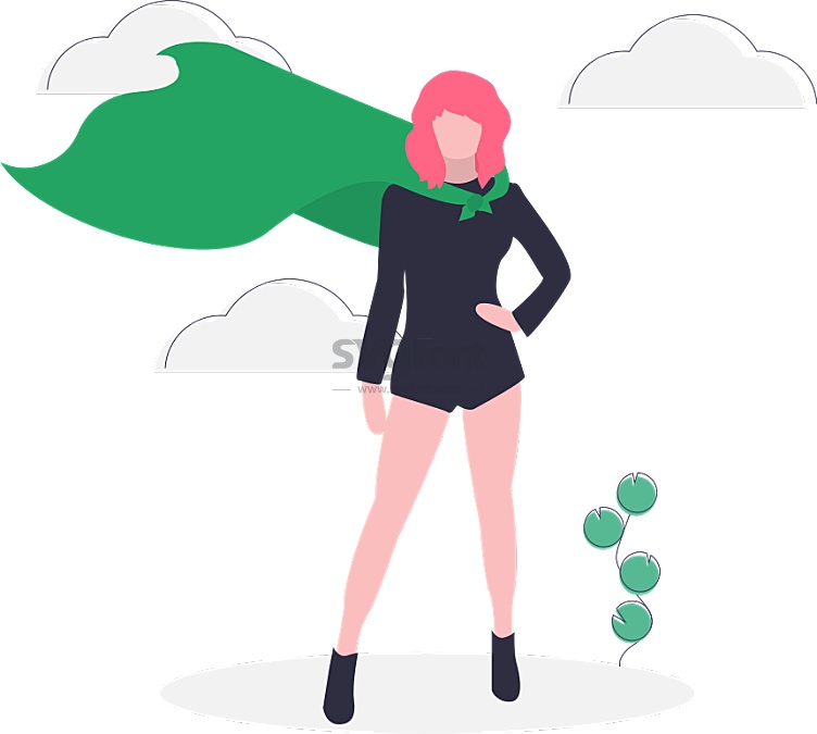 红发女孩在节日中打扮成超人造型
