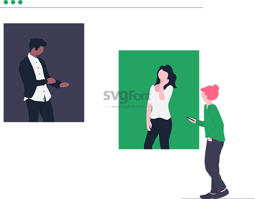 女顾客边逛服装店边看墙上的宣传海报