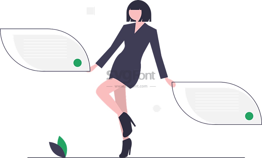 女子打印了两份文件拿在手上迈起了意气风发的步伐