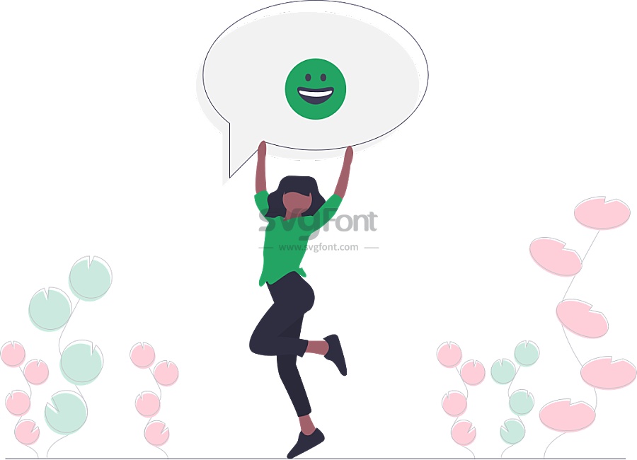 女孩心情愉悦和网友聊天玩乐