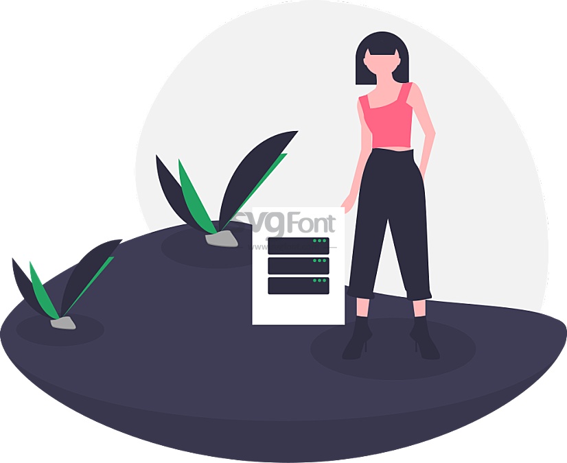 穿红背心的女孩一手插袋一手拿着纸质版的个人资料
