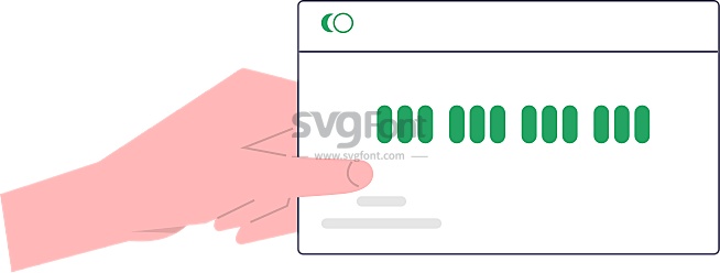 顾客在收银台手持信用卡准备结帐