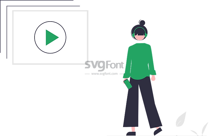女孩戴着无线耳机边听歌边将喜欢的歌曲排入节目播放表