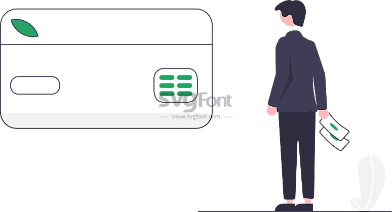 男子使用信用卡支付款项