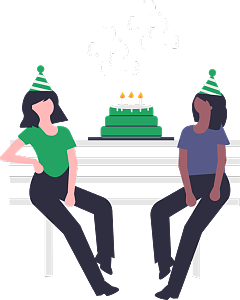 企业每月都会在户外给当月生日的员工举办生日派对