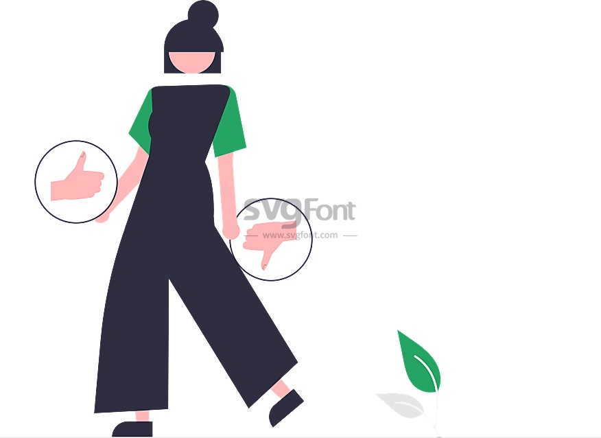女孩在网络投票平台给选手投赞成或反对票