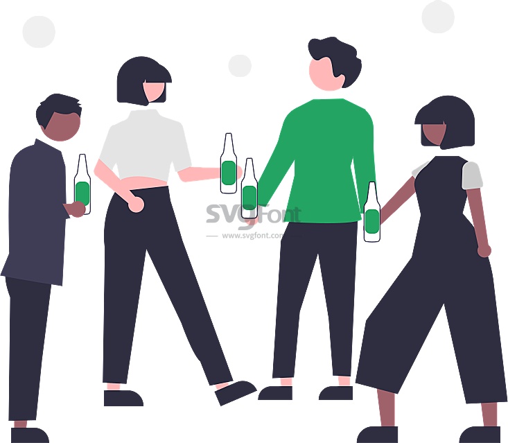 一群单身男女下班后到酒吧找乐子