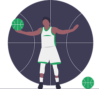 NBA巨星“字母哥”在篮球场上无人可挡