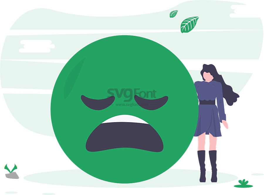 长发女子突然感到情绪低落