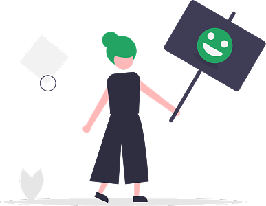 盘发女子此时此刻的心情只能用喜悦来形容