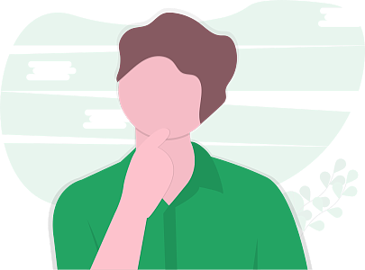 男子手指着下巴回想银行卡密码/男孩努力回想手机的开锁密码