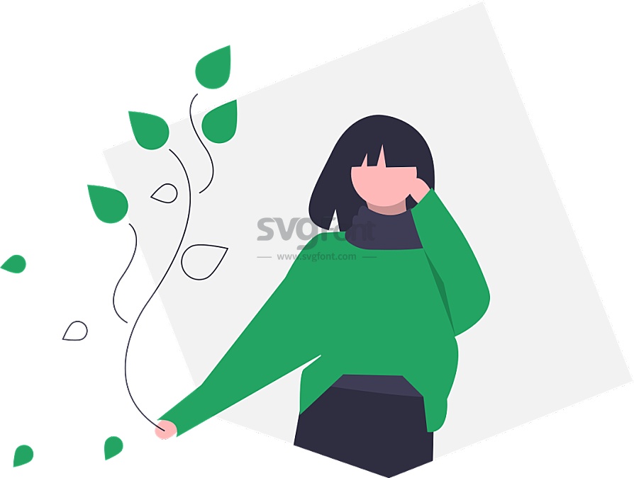 秋天短发女孩用手轻轻抖动一根树枝树叶就掉落下来