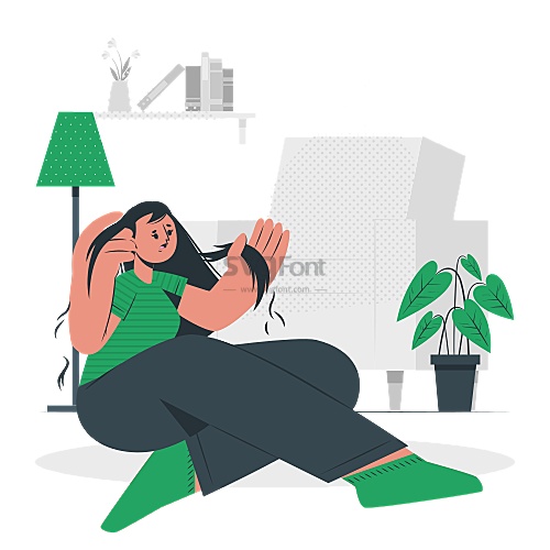 女子用手抓就掉了一大把头发感到惊恐