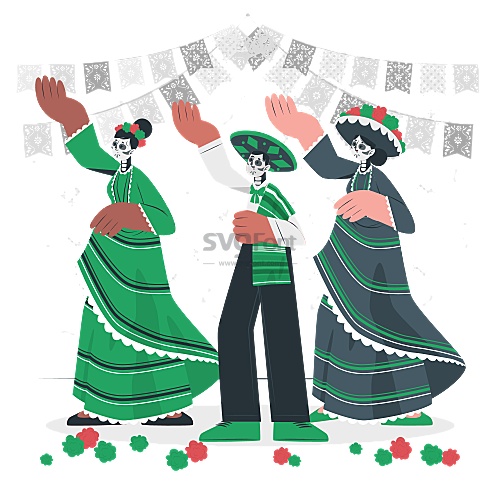 少数民族浓妆艳抹庆祝节日快乐